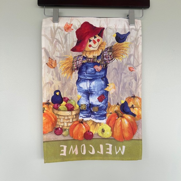Barb Rasmussen Other - Barb Rasmussen Scarecrow Garden Flag Fall 12x18 Multicolor Welcome Harvest Decor